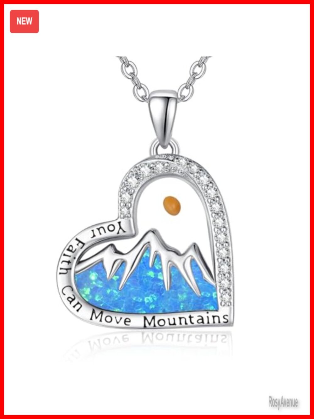 Sterling Silver Mustard Seed Heart Necklace Christian Faith Gift